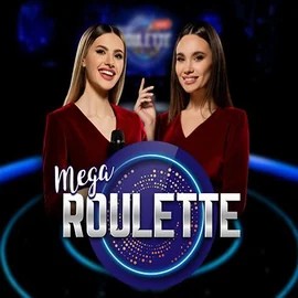 Mega Roulette online game logo by Pragmatic Play on vegasinos.eu